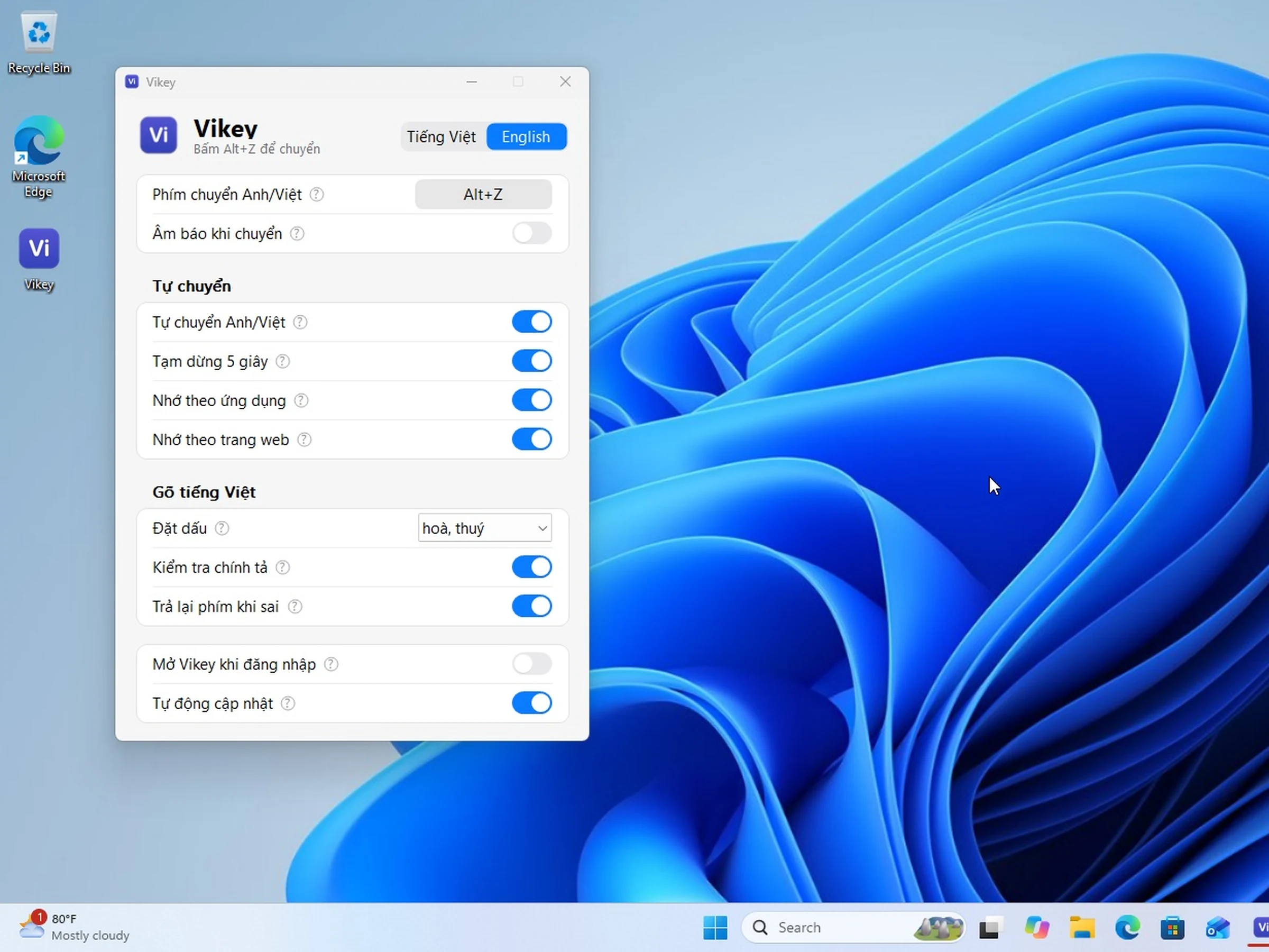 Vikey on Windows